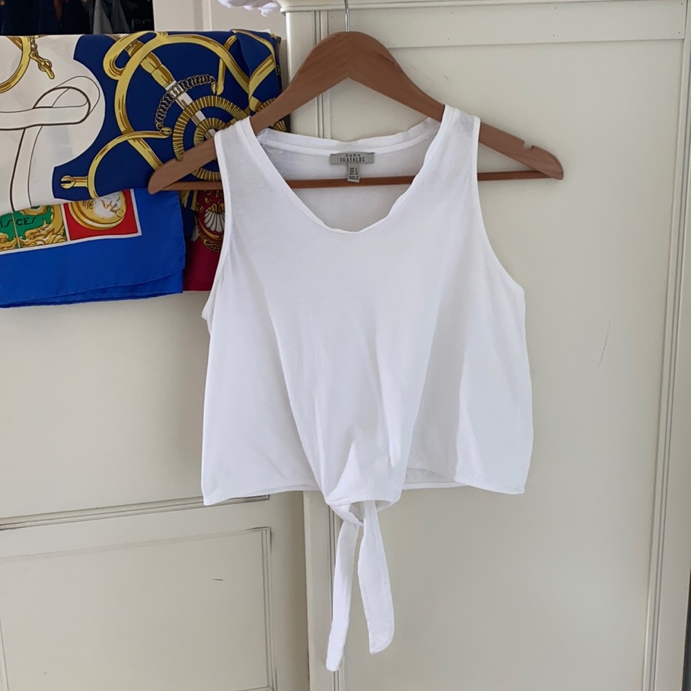 Zara Trafaluc White Tank Top